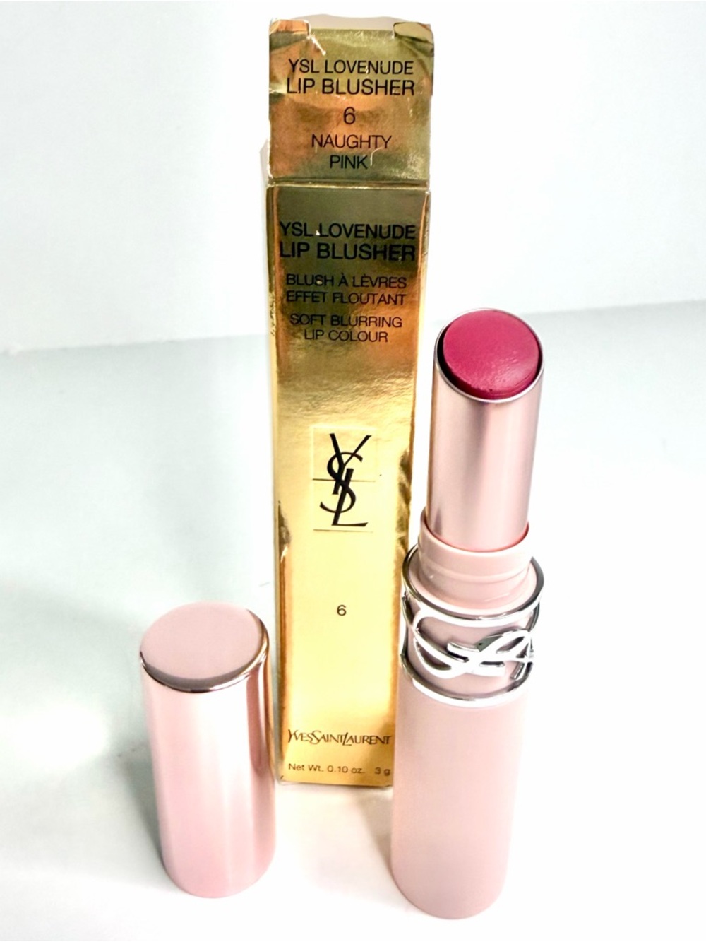 YSL Lovenude Lip Blusher Soft Blurring Lip Color Naughty Pink